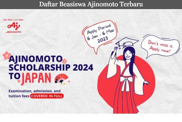 Daftar Beasiswa Ajinomoto Terbaru 2023 Jenjang S2 di Jepang